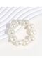 Pearl Decorated Elastic Bun Clip - 2