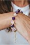Women's Gorgeous Double Pink Quartz, Amethyst Bracelet Adjustable - 2
