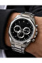 Men's Wristwatch Silver Color with Calendar Casual and Classic Style Gift Boxed