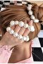 Pearl Decorated Elastic Bun Clip