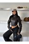 New Season Body-Fitting Corset Leather Jacket - 3