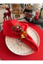 10 Pieces of Red Gold Floral 2 Pine Tree Napkin Ring Buckle Christmas New Year Christmas Newyear Tableware - 2