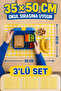 Stain-Proof and Liquid-Proof Lunch Mat 35×50 cm – Set of 3 for Primary School and Kindergarten - 3