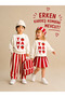 Girl's Tomato Girl Tomato Patterned Skirt Set (with Hat as a Gift) - 6
