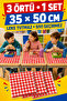 Stain-Proof and Liquid-Proof Lunch Mat 35×50 cm – Set of 3 for Primary School and Kindergarten - 7