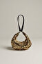 Gold Sequined Baguette Evening Dress Bag - 3
