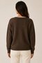 Lace Ribbon Detailed V-Neck Long Sleeve Loose Knitwear Women's Sweater - 4