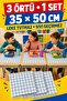 Stain-Proof and Liquid-Proof Lunch Mat 35×50 cm – Set of 3 for Primary School and Kindergarten - 3