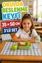 Stain-Proof and Liquid-Proof Lunch Mat 35×50 cm – Set of 3 for Primary School and Kindergarten