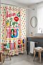 Bathroom Curtain, Ciao Madam Patterned Shower Curtain, Bathtub Curtain 175X200Cm - 4