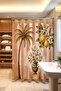 Bathroom Curtain, Pink Palm and Lemon Patterned Shower Curtain, Bathtub Curtain 175X200Cm - 3
