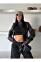New Season Body-Fitting Corset Leather Jacket - 4