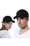 Men's Hat Plain Black Color Hat Men's Cap Cap Black - 2