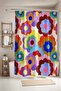 Bathroom Curtain, Pastel Painting Flowers Patterned Shower Curtain, Bathtub Curtain 175X200Cm