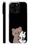 iPhone 16 Pro Teddy Bear Protect Slim Glossy Full Cover Print Camera Protected Phone Case