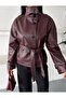 High Collar Belted Trench Coat