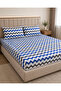 King Size Double Elastic Sheet Set 180X200X30 Cm, 2 Zippered 50X70 cm Pillowcases