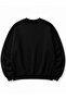 Unisex 3 Thread Threaded 100% Cotton Oversize Hoodless Printed Sweatshirt - 4