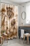 Bathroom Curtain,African Animals Pattern Shower Curtain,Bathtub Curtain 175X200Cm - 5