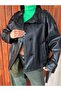 High Collar Belted Trench Coat - 5