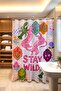 Bathroom Curtain, Wild Pink Tigers Patterned Shower Curtain, Bathtub Curtain 175X200Cm - 3