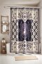 Bathroom Curtain, Purple Deer and Flower Patterned Shower Curtain, Bathtub Curtain 175X200Cm