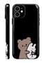 iPhone 11 Teddy Bear Protect Slim Glossy Full Covering Print Phone Case with Camera Protection
