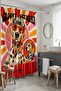 Bathroom Curtain, Hippie Dogs Patterned Shower Curtain, Bathtub Curtain 175X200Cm - 5