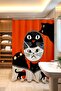 Bathroom Curtain, Watching Cats Patterned Shower Curtain, Bathtub Curtain 175X200Cm - 3