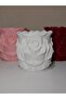 Velvet Rose 11cm Bioplastic Rose Design Makeup Organizer - White - 7