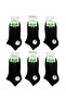 12 Pack Bamboo Seamless Black Bootie Socks