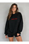 Unisex 3 Thread Threaded 100% Cotton Oversize Hoodless Printed Sweatshirt - 2