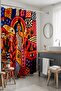 Bathroom Curtain, Ethnic Dressed Woman Patterned Shower Curtain, Bathtub Curtain 175X200Cm - 5
