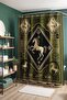 Bathroom Curtain, Green Horse Themed Patterned Shower Curtain, Bathtub Curtain 175X200Cm - 4