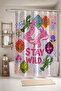 Bathroom Curtain, Wild Pink Tigers Patterned Shower Curtain, Bathtub Curtain 175X200Cm