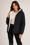 Women's Black, Plush Lined, Hooded Water and Wind Resistant, Winter Coat & Jacket & Parka - 5