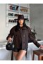 Women's Zra Model Belted Stand Collar Short Cashmere Coat - 3