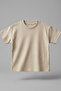 Unisex Kids 2-Pack 100% Cotton Interlock Basic T-Shirt Set (Beige - Ecru) - 2