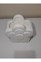 Flower Daisy Design Desktop Organizer Pen Holder 12cm A+ Quality Plastic - White - 4