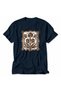 Men's Turkey Tulip Patterned Art - Navy Blue - 3