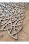 طقم غطاء طاولة القهوة المطرز من سالون تاكيت أجنلز، طقم غطاء طاولة القهوة المطرز باللون الكريمي مكون من 5 قطع - 4