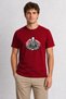 Men's Minimalist Ronin and Zen Design T-Shirt Print - Red