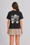 Women's Amsterdam City Themed Artistic Design - Back Print - Black - 2