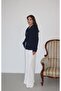 Women's Striped Wide Collar Padded Oversize Blazer Jacket - 2