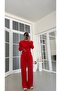Padded Waist Adjustable Blouse Elastic Waist Pantalon - 2