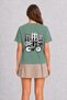 Women's Amsterdam City Themed Artistic Design - Back Print - Green - 2