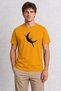 Men's Sumi-E Style Bamboo and Moon Design - Yellow
