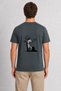 Men's Japanese Zen Bamboo Design Back Print - Smoked
