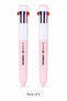 MOTARRO 10 Color Ballpoint Pen 0.7mm – Multicolor Retractable Writing Pen for School, Office & Notes – Pink, Pack of 2 - 6