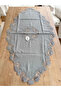 Living Room Set Dowry Set Gray Runner Set 5 Piece Linen Tablecloth Runneri Flowers - 4